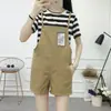 Shorts de Mezclilla Casual con Tirantes de Pierna Ancha para Mujer, Nuevo Estilo Coreano Verano 2026, Corte Holgado, Mono Estudiante Adelgazante