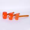 Martillo de goma con mango de madera a prueba de golpes, herramienta de decoración para instalación de pisos de baldosas, martillo de goma de alta elasticidad transparente