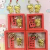 Llavero de gato KT de dibujos animados, colgante para bolso, recuerdo, regalo promocional para transmisión en vivo, llavero con correa para la muñeca