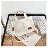 Bolsa Tote feminina grande capacidade moda outono e inverno veludo cotelê bolsa de ombro casual versátil bolsa mensageiro portátil bolsa de mulher para o trabalho