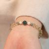 Pulsera de Cristal de la Fortuna Natural Cristal de Cabello Amarillo Diseño Nicho Femenino Nueva Pulsera de Jade Agua Azul Amatista Piedra Sol