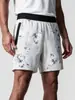 Shorts Casuais Esportivos Americanos de Verão Masculino Camada Única Tecido Secagem Rápida Cor Sólida Corrida Fitness Acima do Joelho