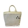 Bolso de lona portátil para mujer, estilo coreano, profesional, a rayas, sencillo, para estudiantes