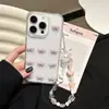 Pulseira de Laço Roxa Capa de Celular Adequada para Iphone16Promax Apple 15/14 Estilo Menina 11/12