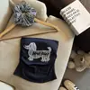 Camisola Bordada de Filhote para Mulheres, Estilo Tailandês de Verão, Top Tubo Decotado Estilo Garota Spicy com Bojos, Linda Peça de Roupa para Usar por Cima