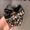 Estilo francês Big Brand Style Houndstooth Intestino Grosso Anéis de Cabelo Tie Hair Fashion Ribbon Elegante Rabo de Cavalo Corda de Cabelo Arco Anéis de Cabelo