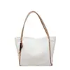 Bolso Tote de Hombro Tejido Grande de Capacidad Nuevo para Mujer 2025 Simple Color Sólido Elegante Estilo Coreano Estilo Perezoso