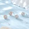 Pendientes Fangyuan de moissanita S925 de plata esterlina para mujer, con aguja de plata de circonita de azúcar de alta calidad, pendientes sencillos de otoño e invierno al por mayor