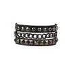 Pulseira Suit de Rebites Sexy Punk Street Nightclub Europeia e Americana Pulseira de Casal Couro PU Pulseira Joia