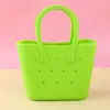 Bolsa cesta de silicone infantil DIY porta-moedas de desenho animado mini bolsa com furos bolsa de praia portátil para armazenamento