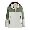 Chaqueta exterior con logo personalizado, chaqueta con capucha unisex, abrigo de trabajo, ropa de trabajo para montañismo bordada, cortavientos e impermeable