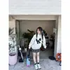 Simple Simple Ropa con Capucha para Viajar Sudadera Elegante para Dama Otoño e Invierno Mori Mujer Suéter con Capucha Estampado Fresco para Mujer