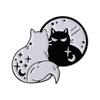 Broche de Desenho Animado Europeu e Americano Crânio Gato Preto Criativo Pequeno Animal Joias Estilo Punk Roupas Decorativas Distintivo de Liga