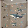 M20590 Pegatinas de Pared Creativas de Vida Marina Ballena Algas Caracola para Dormitorio Sala de Estar Decoración de Embellecimiento Pegatinas de Pared Autoadhesivas
