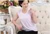 Chaleco de verano para mediana edad y ancianos Camiseta interior de algodón para mujer para ancianos Ropa interior básica de algodón para ancianos Camiseta interior sin mangas para ancianos cuello redondo