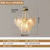 Lustre de Cristal de Luxo Leve Estilo Francês para Quarto Principal, Luminária Elegante Vintage Cor Creme para Sala de Estar, Tendência 2025 Novo Modelo de Iluminação