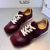 Zapatillas de entrenamiento alemanas marrones estilo retro para mujer, versión de piel de vaca, novedad Otoño/Invierno 2026, versátiles, cómodas, casuales, deportivas, zapatillas Forrest Gump