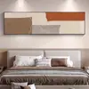 Pintura decorativa de cabecera de hotel de arte abstracto, pintura de pared de fondo de alta gama, simple y elegante, mural para dormitorio principal