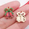 Mezcla 30 Colgantes de Caricatura de Papá Noel Goteando, Muñeco de Nieve, Campana, Alce para Pulsera DIY, Llavero, Accesorios