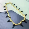 Collar vintage de segunda mano, lujo ligero europeo y americano, cadena de clavícula de alta gama, diseño de nicho, moderno y versátil, joyería llamativa