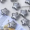 Cuentas acrílicas plateadas galvanizadas de paso, oso, corazón, lazo, cuentas sueltas, materiales para accesorios de cadena de teléfono hechos a mano DIY