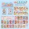Livro de Adesivos Xin Mo Sparkle Dress-up Bean Adesivos Sem Corte Divertidos Educacionais Adesivos Infantis Livro de Adesivos de Vestir DIY Feito à Mão