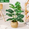 Sala de Estar Estilo Escandinavo Planta Verde Monstera Deliciosa Pequeno Vaso Planta Verde Falsa Enfeites Enfeites de Flores Artificiais Decorativos