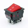Interruptor Kcd4 em Forma de Barco com Luz, Duas Velocidades, Três Velocidades, Quatro Pinos, Seis Pinos, Interruptor Basculante, Forma de Barco, Dupla Via, Dupla Polaridade 20A