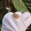 Anel de Joia Imitação de Ouro de Areia Vietnamita para Homens, Anel Masculino de Mosquitinho, Joias de Longa Duração no Atacado, Dropshipping
