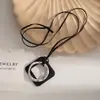 Nova Gargantilha Minimalista Redonda e Quadrada Inspirada no Zen Estilo Chinês, Acessório de Moda Personalizado Estilo Étnico Boêmio Vintage
