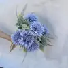 Crisantemo de Aguja de Pino de Nueve Ramas Flores Artificiales para Decoración de Bodas, Flores Falsas, Arreglos Florales Artificiales, Flores Artificiales de Seda con un Tacto de Alta Gama y Realista