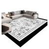 Estilo francés lujo ligero sala de estar alfombra completa blanco y negro abstracto minimalista sofá mesa de centro alfombra cama y desayuno dormitorio manta de mesita de noche