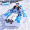 Venda Quente Transfronteiriça Brinquedo Inflável para Brincadeiras na Neve de Adulto Anel de Esqui Material de PVC Fácil de Transportar Anel de Esqui