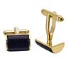 Dongguan Metal Arc Tianhe Pedra Azul Areia Botões de Punho Gema Botões de Punho Francês Masculino High-end Traje Botões de Punho