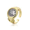 Anillo de Moneda Antigua del Dios Sol Apolo Otoño de Cobre Nuevo Producto Lujo Alto Gama Anillo de Dedo Índice Abierto Leo para Mujer