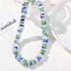 Cuentas sueltas de vidrio cuadrado a rayas multicolores de forma especial bicolor para joyería DIY, pulsera, collar, aretes, accesorios al por mayor