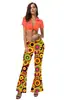 Amazon Halloween 2026 Roupas Femininas Europeias e Americanas Transfronteiriças Roupas Hippie dos Anos 1970 Vestido Estampado para Mulheres