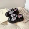 Zapatos de Cuero de Princesa de Dibujos Animados para Niñas 2025 Verano Nuevos Zapatos Mary Jane para Niños Lazo Suela Suave Cómodos Zapatos Individuales