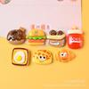 Hamburguesa Donut Pan Tostado Resina Accesorios Pequeños DIY Funda para Teléfono Celular Casa de Juego Juguetes Comida Miniatura Artificial Juguetes