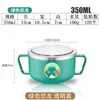 Tazón Infantil de Acero Inoxidable 316 de Alta Calidad, Tazón Antiescaldable para Comida Complementaria, Tazón Taza Específico para Bebé con Patrón Lindo y Doble Asa