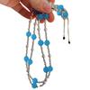 Collar de Perlas Shijia Blancas Frías Color Azul Mar Roca de Cuarzo Jade Gipsófila Cadena para Clavícula Collar Cadena