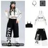 Ropa de Jazz Hip-Hop para Niñas Traje de Gato para Baile Callejero de Jazz Pasarela Ropa de Práctica y Presentación para Grupos de Chicas a la Moda