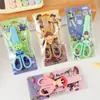 Tesoura de Artesanato Infantil de Animal Cartoon, Tesoura de Aço Inoxidável de Alta Qualidade para Cortar Papel, Material Escolar Fofo para Estudantes