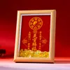 Marco de fotos de auspiciosidad púrpura estilo oriental, adorno de mesa, decoración de escritorio Bagua estilo chino nuevo, decoración auspiciosa para el hogar, artesanía de regalo para ceremonia de inauguración