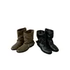 Botas Martin de Plataforma para Mujer Otoño Nuevo Estilo Maillard Vaquero Occidental Botas de Caballero Retro Adelgazantes Botines Acordonados