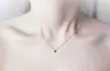 Collar pequeño de luna de plata de ley s925, estilo coreano, diseño moderno y simple, cadena corta para la clavícula para mujer