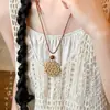 Collares para Parejas con Diseño de Nicho, Cadenas Vintage para Suéteres, Colgantes de Estilo Chino, Collares Versátiles de Estilo Étnico, Nuevos Accesorios