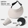 Sombrero de protección solar de seda de hielo para mujer, sin costuras, protección UV integrada, visera para ciclismo, a prueba de viento, sombrero de sol de copa abierta