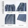 Fábrica de Ropa Infantil Xiaofei Pantalones para Niñas Otoño Nuevo Estilo Jeans de Pierna Recta para Niños Medianos a Grandes Pantalones Largos de Moda para Niños
