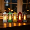 Venda Quente Transfronteiriça Lanterna Pequena Colorida Retrô Lâmpada de Vela Simulação LED Decoração de Mesa Festa de Natal Ano Novo Presente